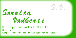 sarolta vadkerti business card